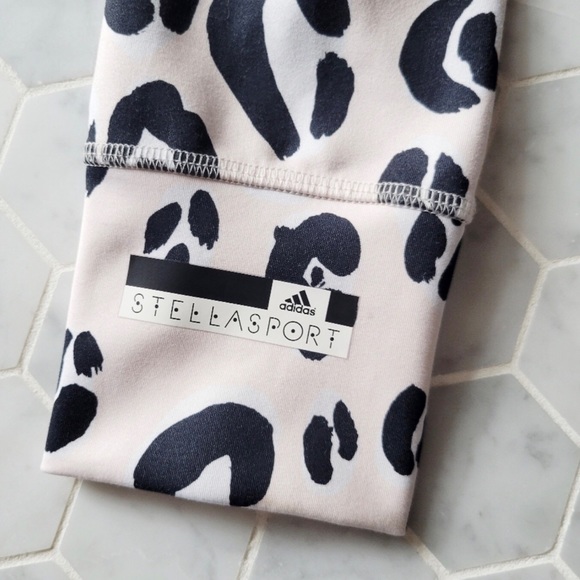 🔥🔥HOST PIC🔥🔥Adidas Stella McCartney Pink Leopard Print Leggings - Picture 8 of 14